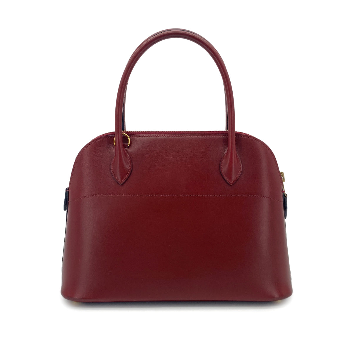 HERMES BOLIDE 27 ROUGE H BOX CALF HAND SHOULDER BAG □C 90280308