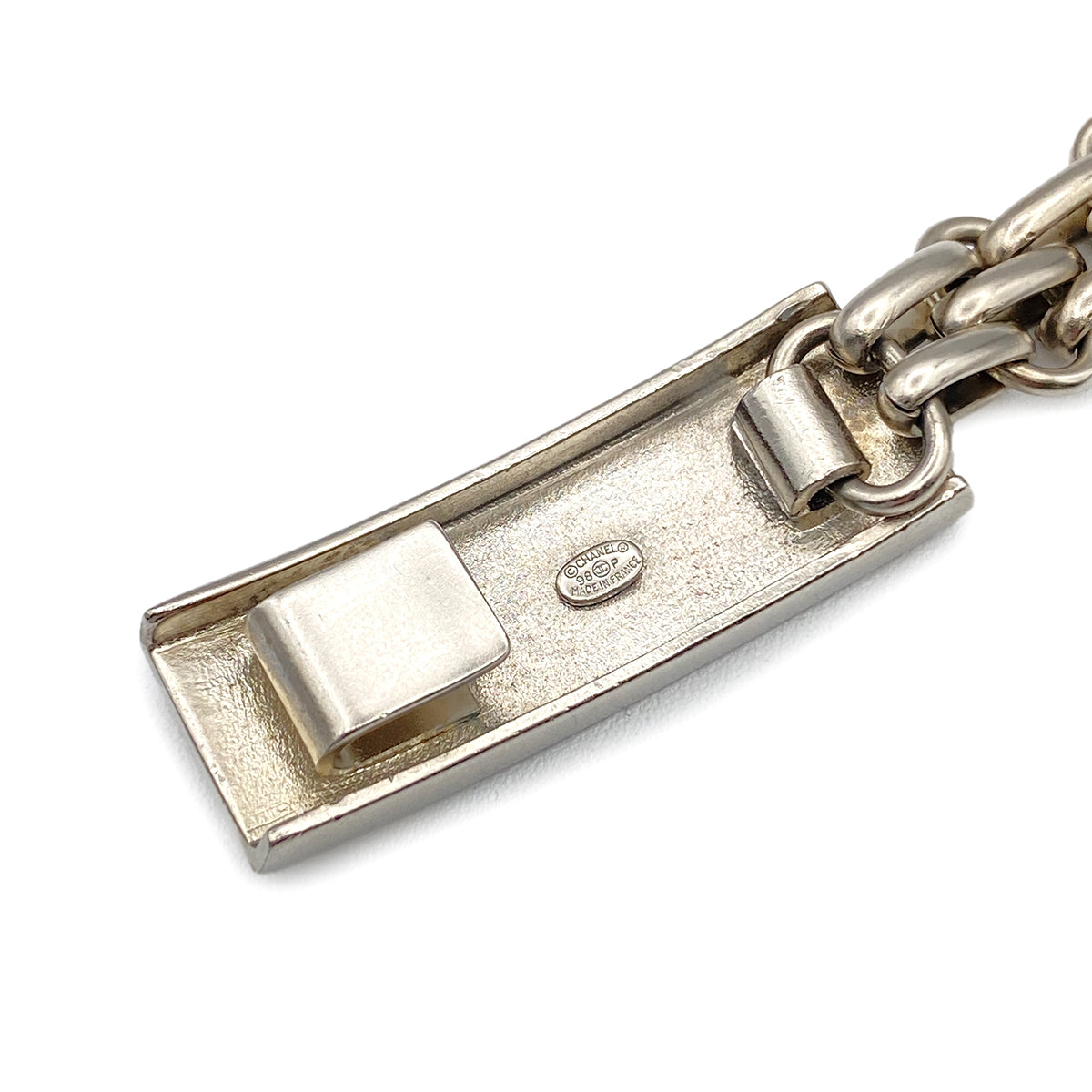 CHANEL CHAIN BELT LOGO SLVER ACCESSORY 98P 90280317