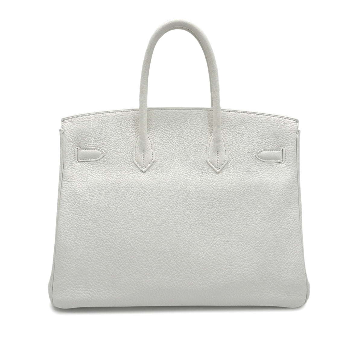 HERMES BIRKIN CLUB 35 WHITE PEARL GRAY SANGUINE TAURILLON CLEMENCE LIZARD HAND BAG □O SHW 90280381