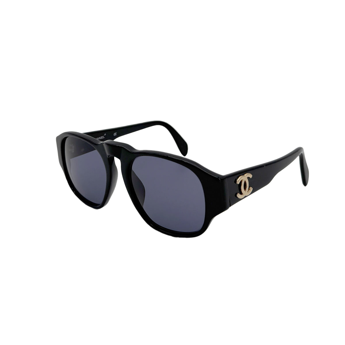 CHANEL VINTAGE SUNGLASSES COCOMARK BLACK EYEWEAR 90280456