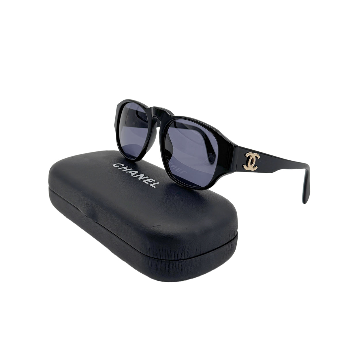 CHANEL VINTAGE SUNGLASSES COCOMARK BLACK EYEWEAR 90280456