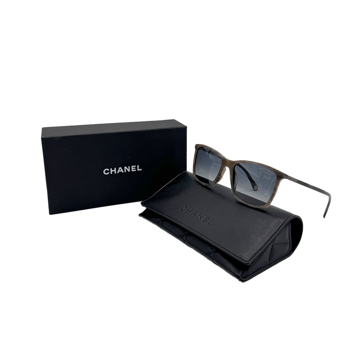 CHANEL SUNGLASSES LOGO COCOMARK GRAY EYEWEAR 90280467