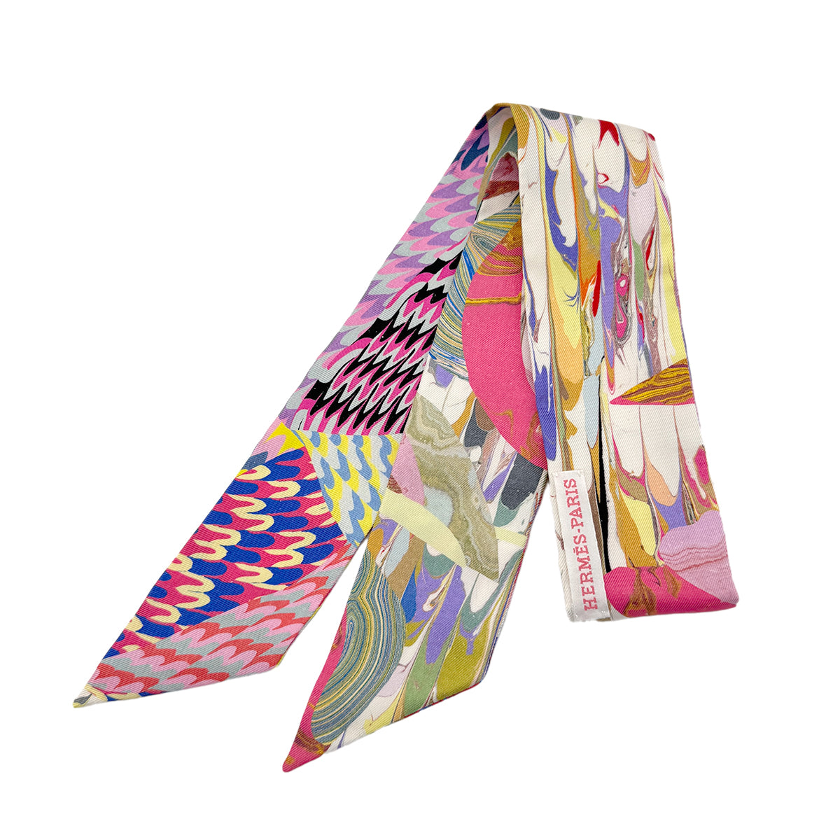 HERMES TWILLY KYOTO MARBLE SCARF MULTICOLOR SILK 90280472
