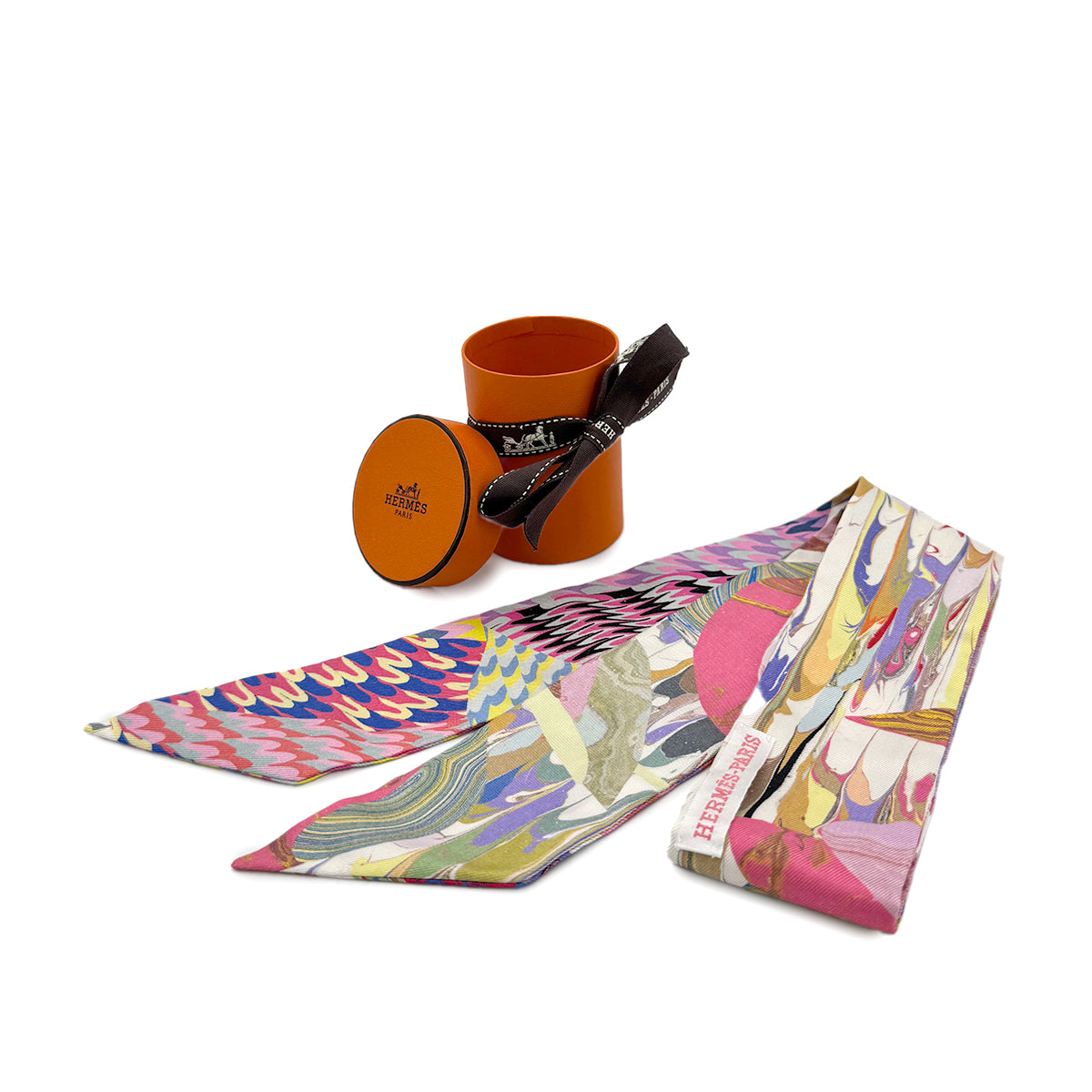 HERMES TWILLY KYOTO MARBLE SCARF MULTICOLOR SILK 90280472