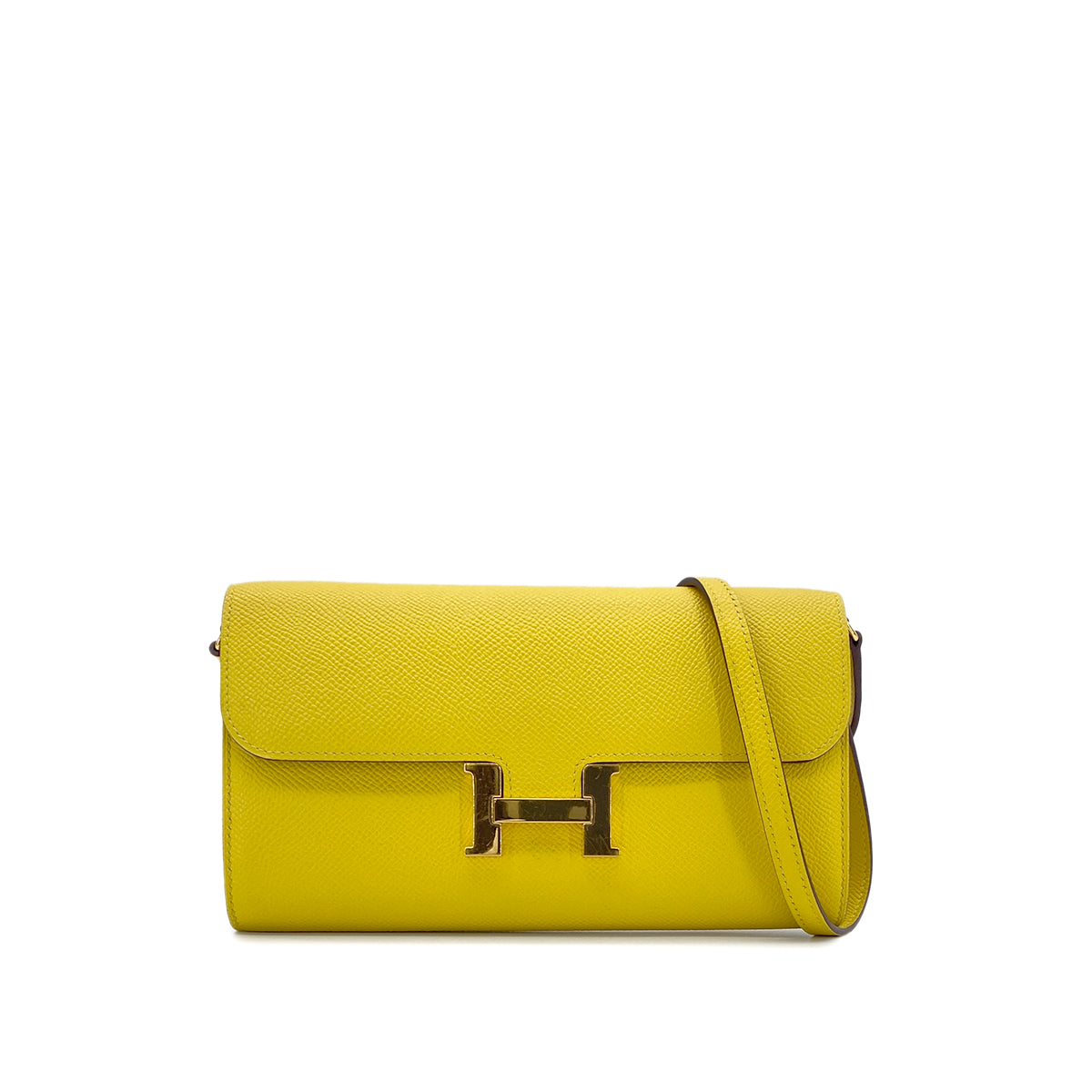 HERMES CONSTANCE LONG TO GO JAUNE DE NAPLES VEAU EPSOM SHOULDER BAG B GHW 90280494