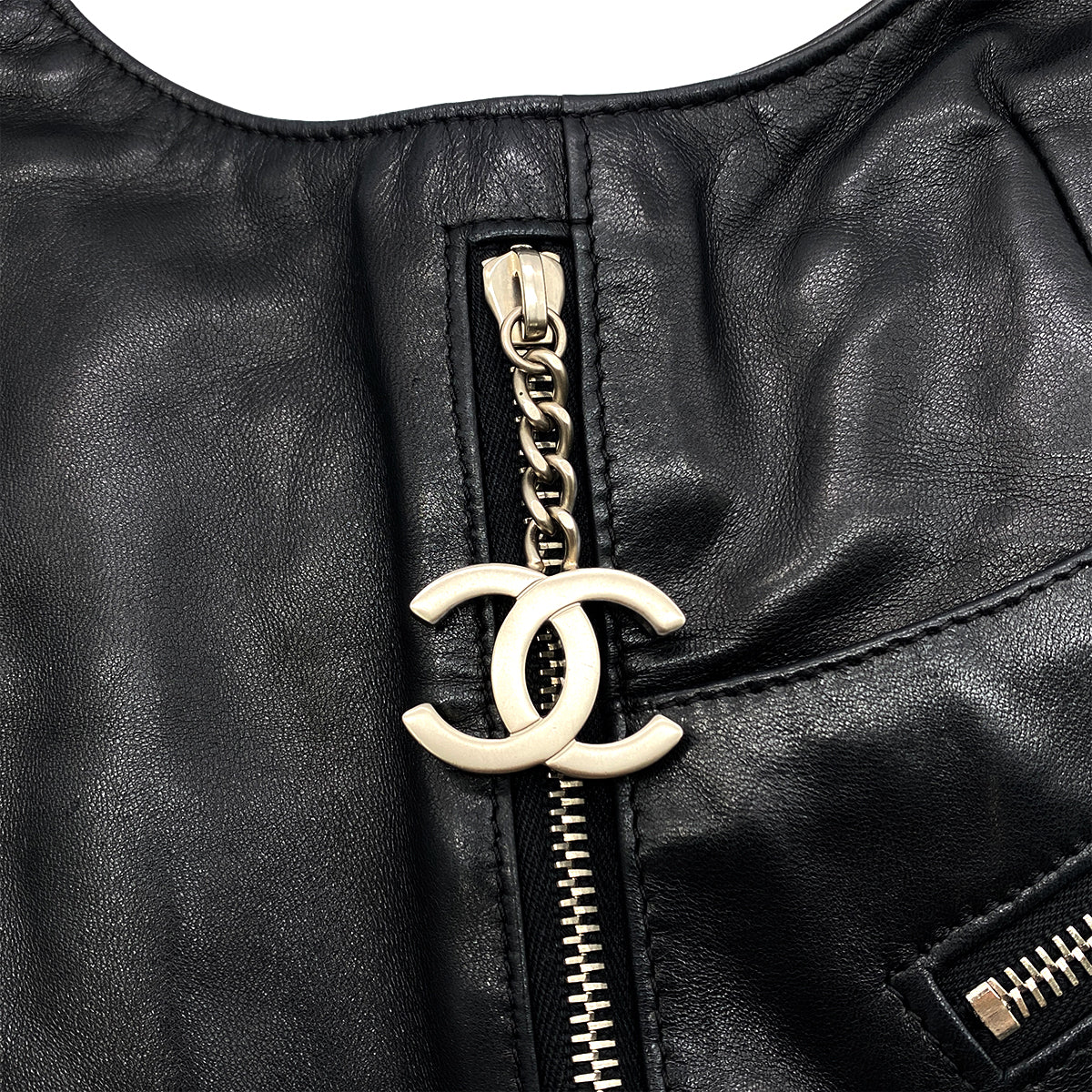 CHANEL VINTAGE COCOMARK RUNWAY FALL 2003 COLLECTION MATELASSE BODY BAG BLACK LAMB SKIN 90280496