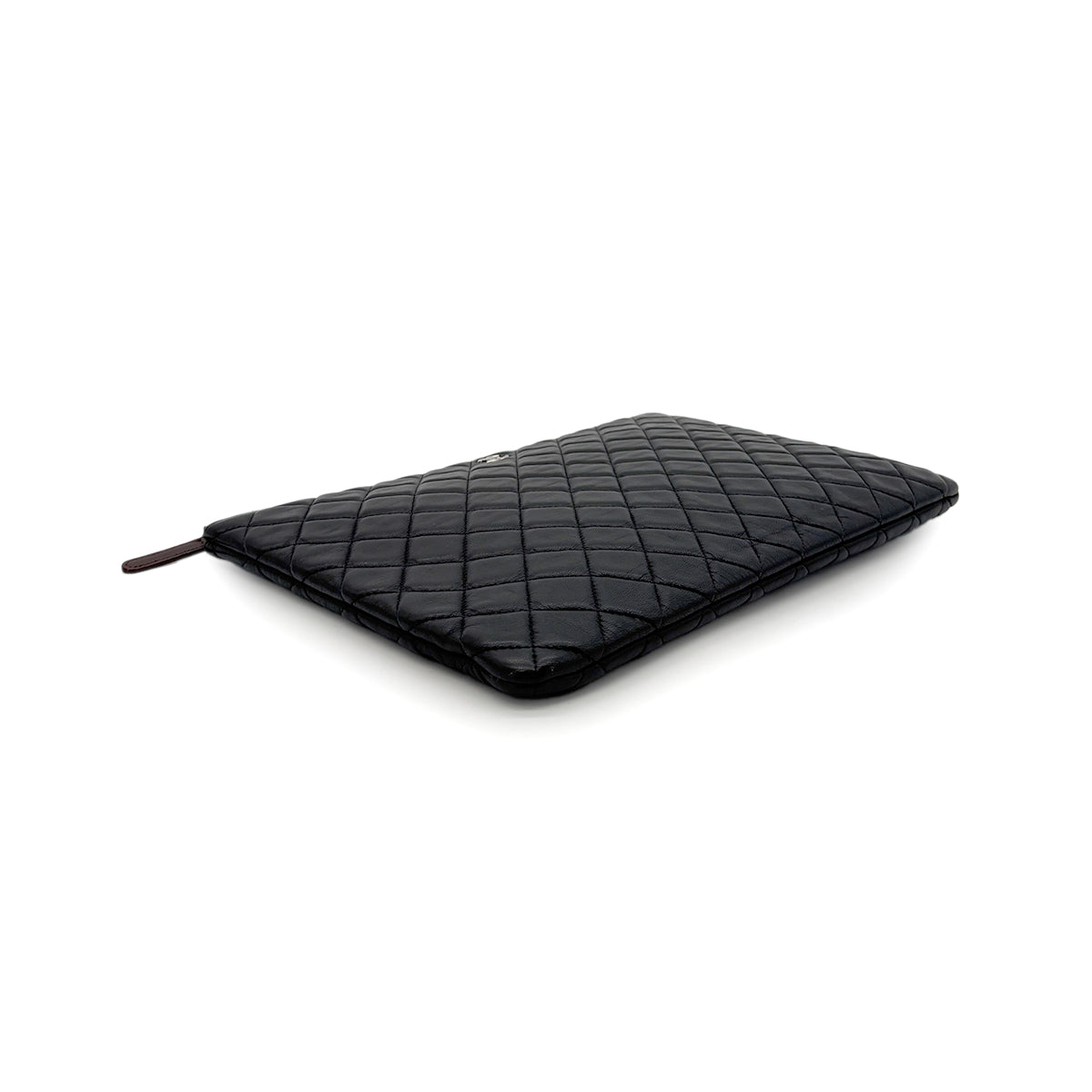 CHANEL MATELASSE CLUTCH BAG BLACK LAMB SKIN 90280503