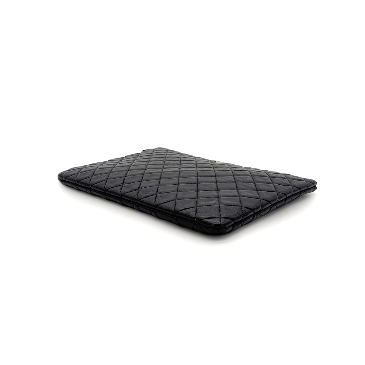 CHANEL MATELASSE CLUTCH BAG BLACK LAMB SKIN 90280503