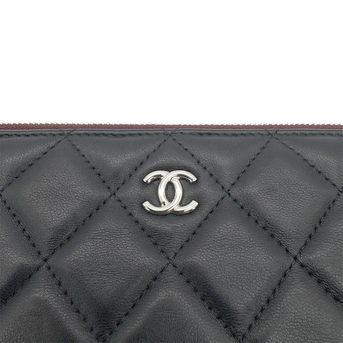 CHANEL MATELASSE CLUTCH BAG BLACK LAMB SKIN 90280503