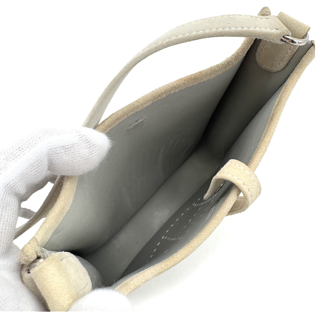 HERMES EVELYNE TPM GRAY DOBRIS SHOULDER BAG □H 90280506
