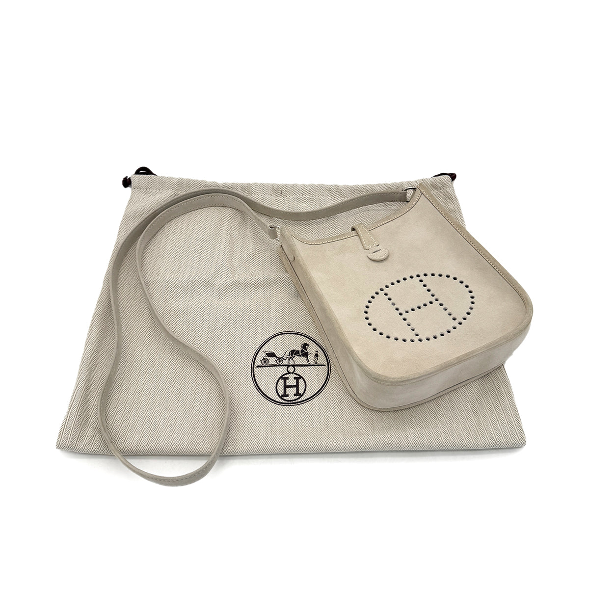 HERMES EVELYNE TPM GRAY DOBRIS SHOULDER BAG □H 90280506