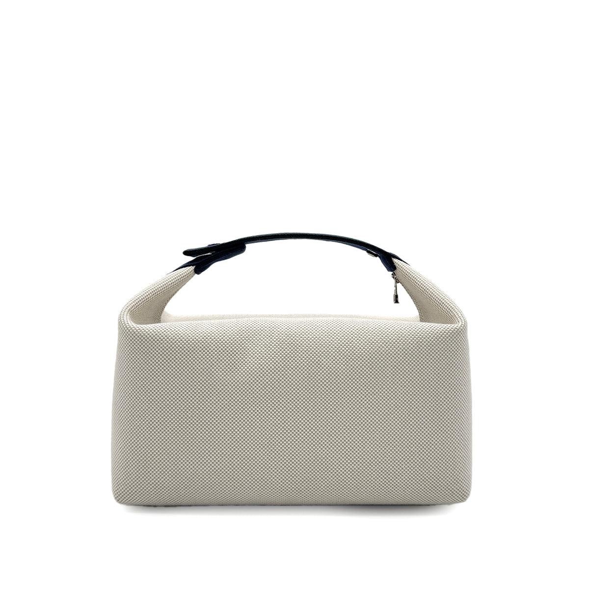 HERMES BRIDE A BRAC CABRIOLE GM GRIS PERLE TOILE H POUCH HAND BAG 90280508