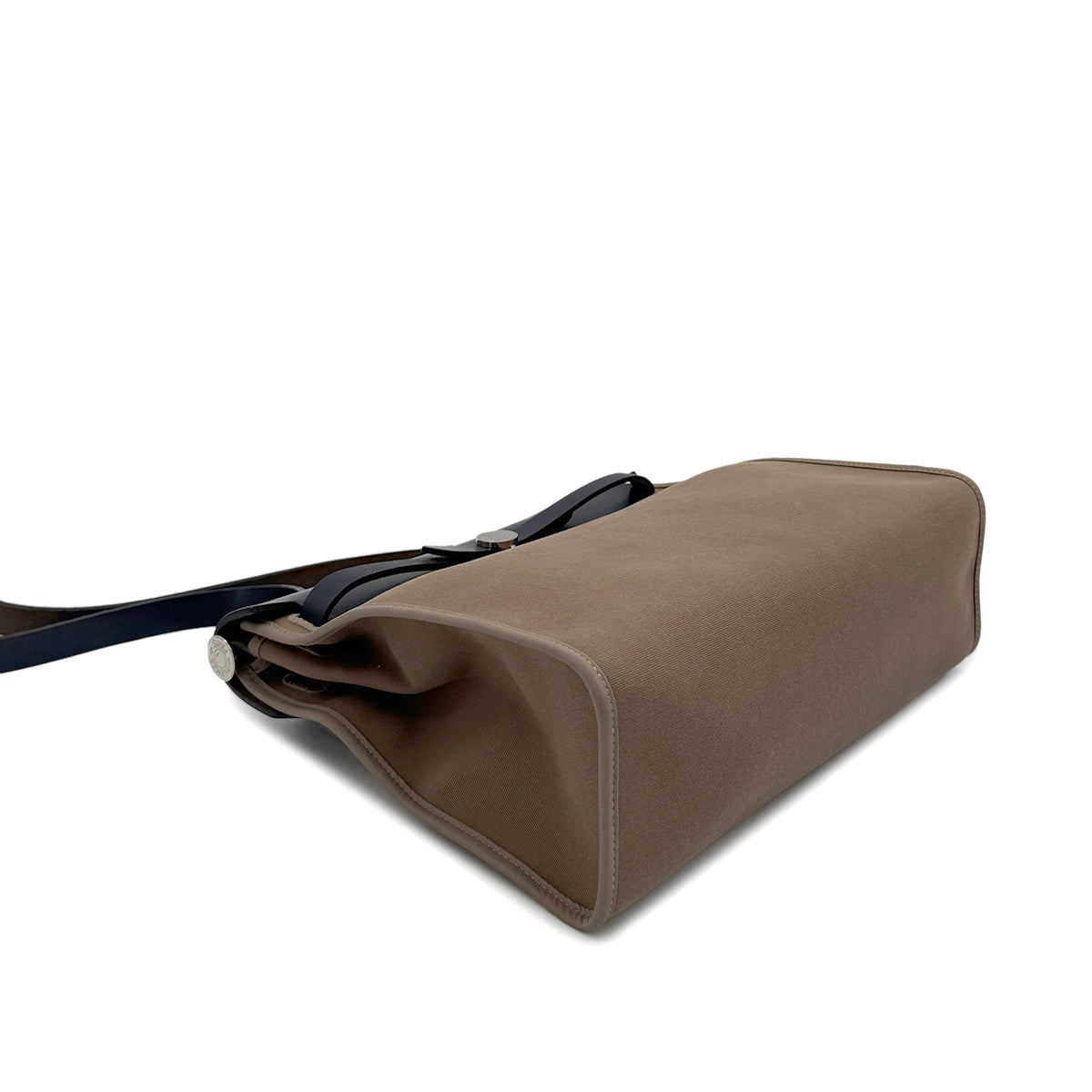 HERMES HER BAG ZIP PM 31 BLUE INDIGO ETOUPE VACHE HUNTER TOILE OFFICIER TOTE SHOULDER BAG C 90280509