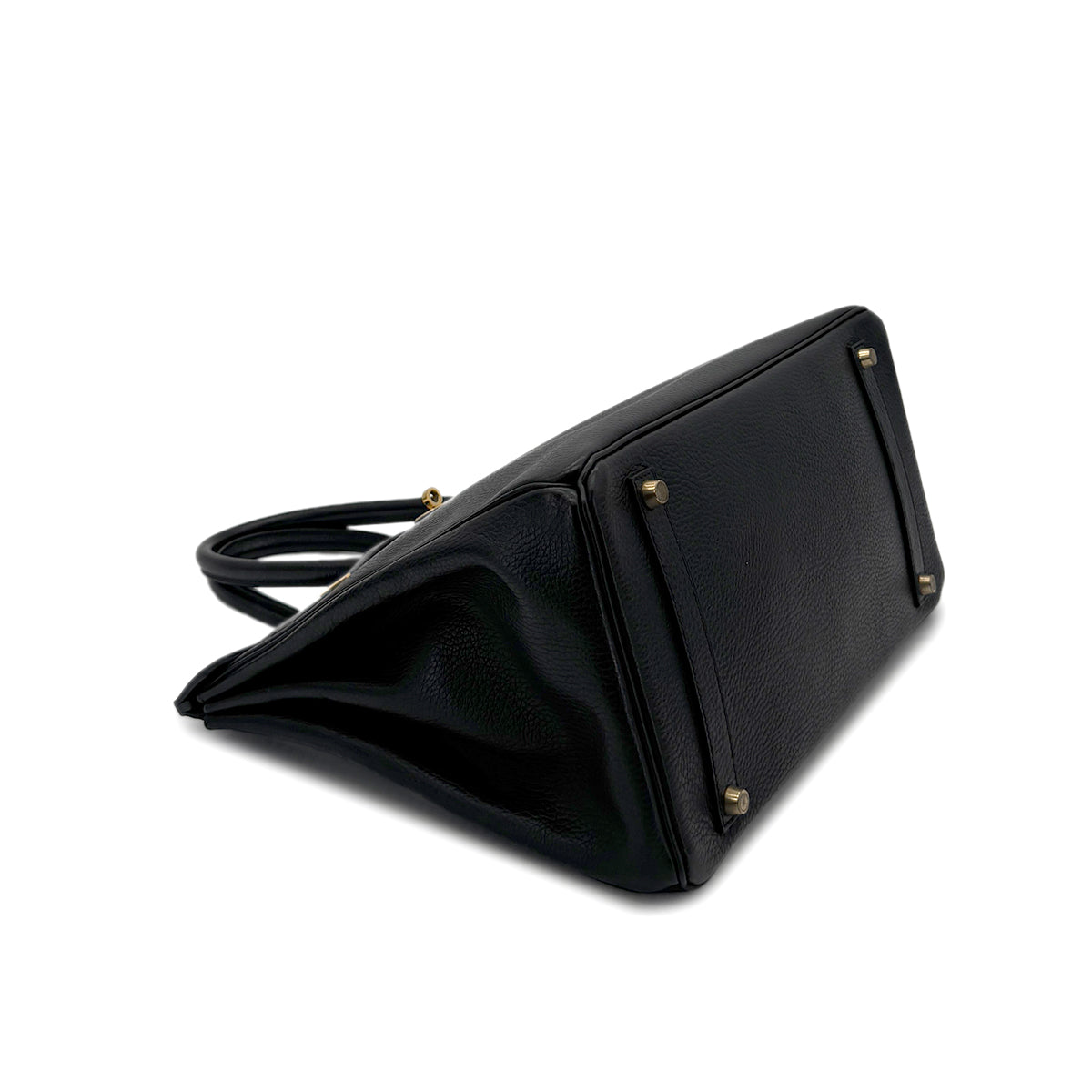 HERMES BIRKIN 35 BLACK ARDENNES HAND BAG □A GHW 90280512