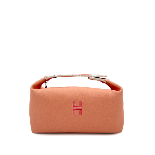HERMES BRIDE A BRAC PM GOYAVE TOILE H POUCH HAND BAG 90280515