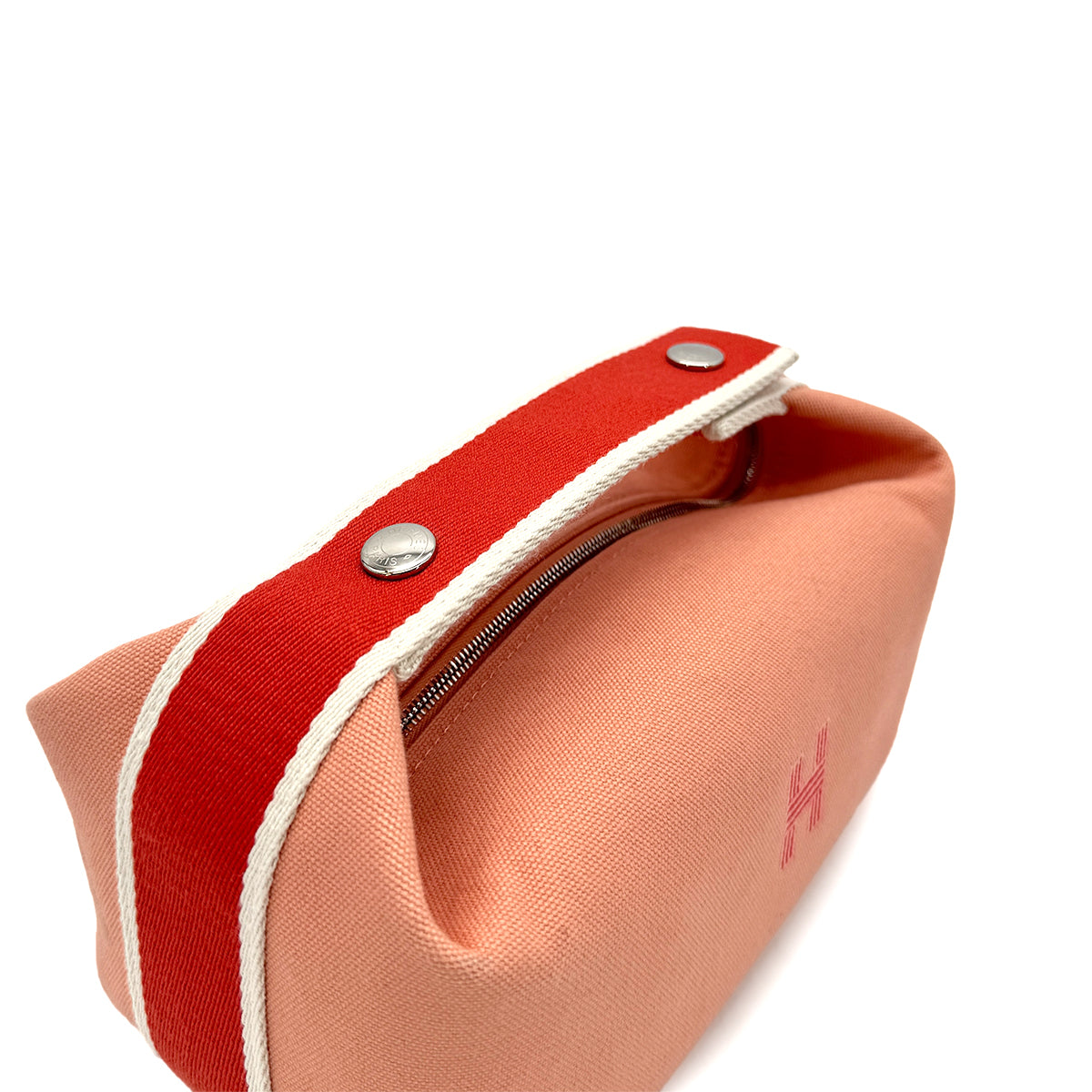 HERMES BRIDE A BRAC PM GOYAVE TOILE H POUCH HAND BAG 90280515