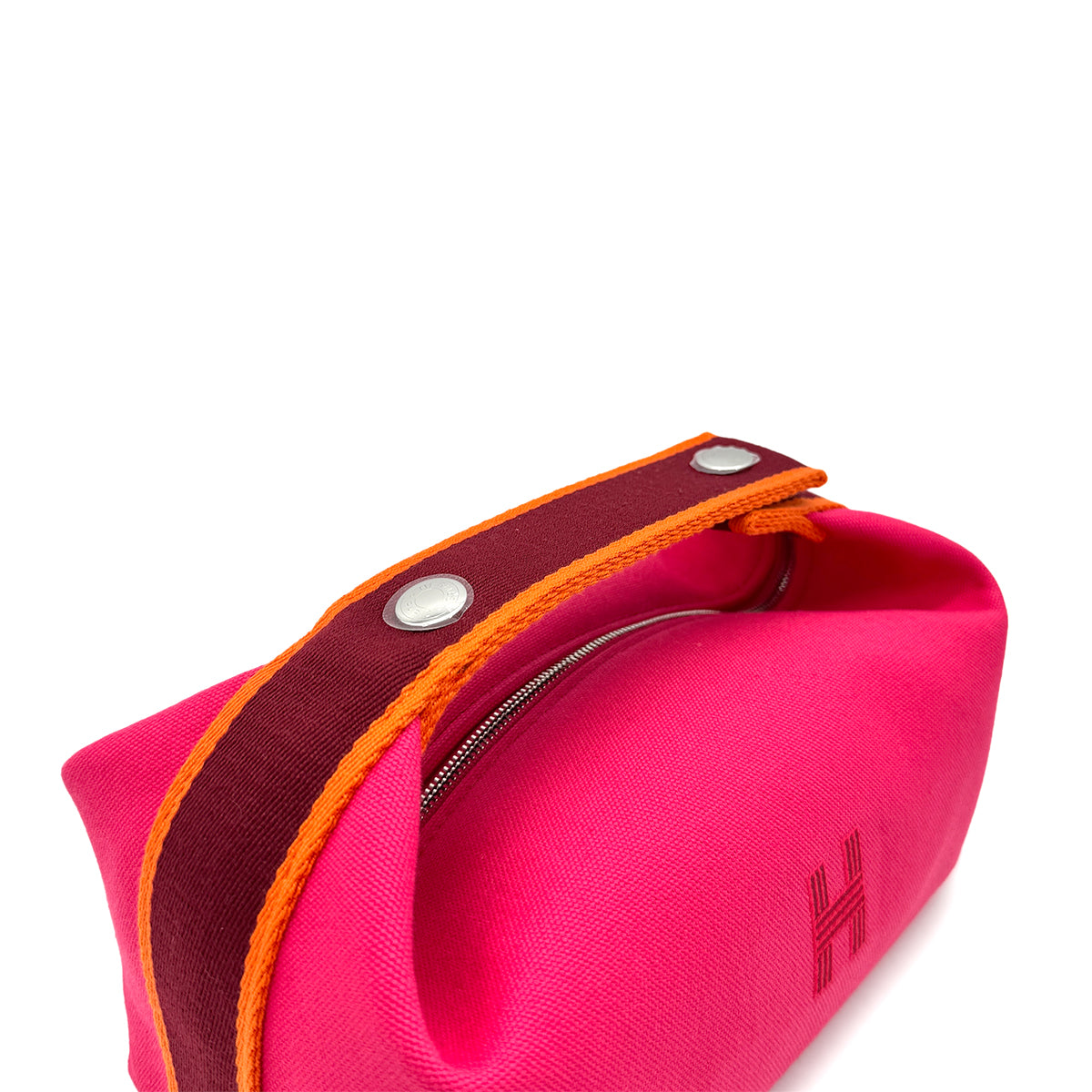 HERMES BRIDE A BRAC PM HIBISCUS TOILE H POUCH HAND BAG 90280518