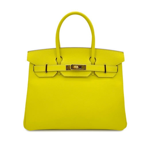 HERMES BIRKIN 30 SOUFRE VEAU EPSOM HAND BAG D GHW 90280527