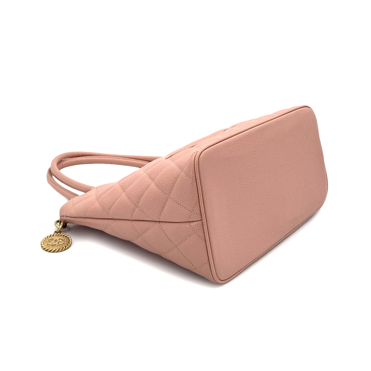 CHANEL VINTAGE MEDALLION TOTE BAG PINK CAVIAR SKIN 90280532