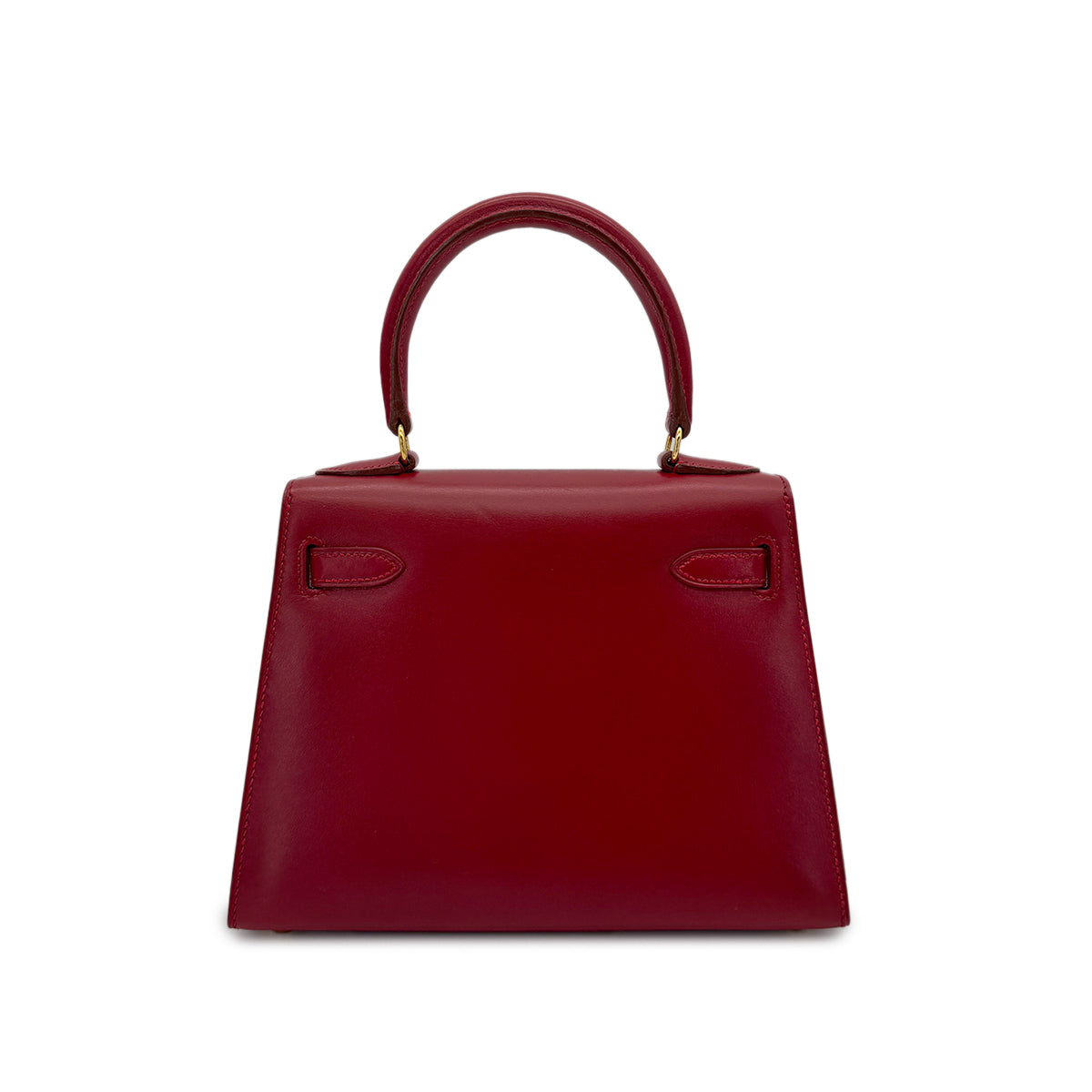HERMES MINI KELLY 20 ROUGE VIF BOXCALF HAND SHOULDER BAG □A GHW 90280596