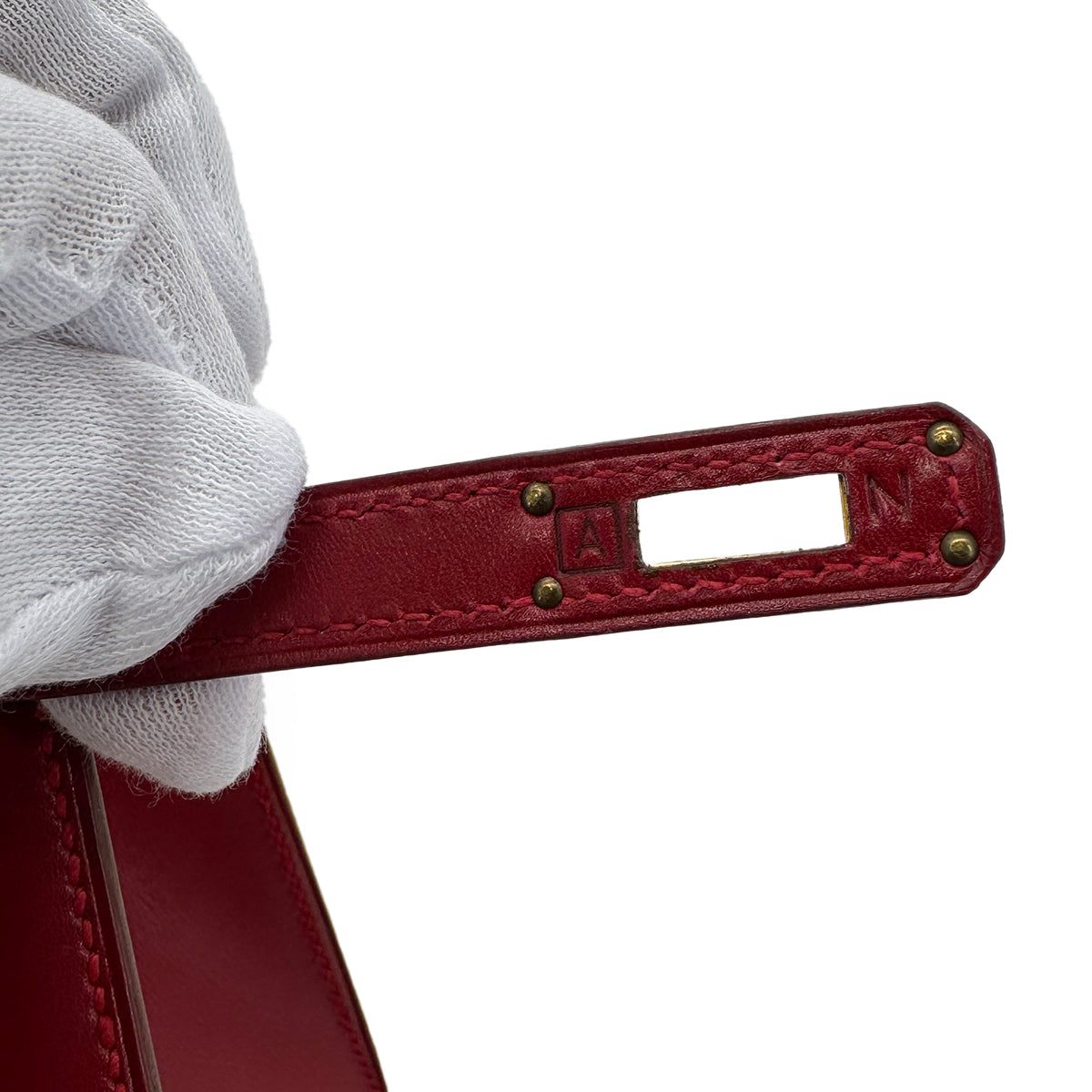 HERMES MINI KELLY 20 ROUGE VIF BOXCALF HAND SHOULDER BAG □A GHW 90280596