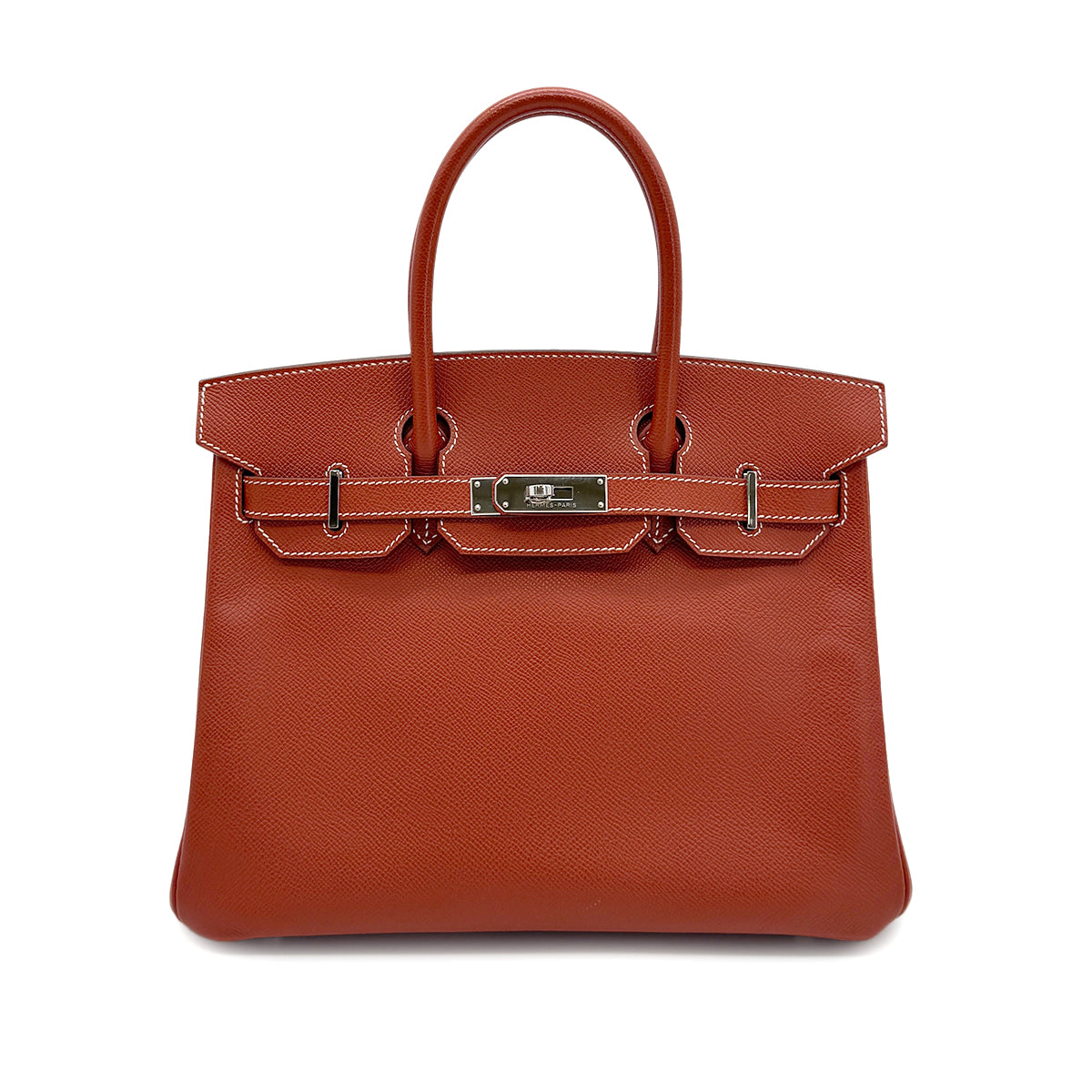 HERMES BIRKIN 30 SANGUINE EPSOM HAND BAG ▢N SHW 90280698