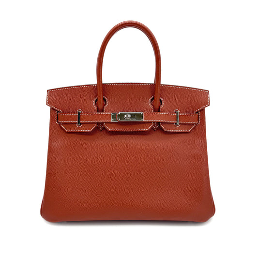 HERMES BIRKIN 30 SANGUINE EPSOM HAND BAG ▢N SHW 90280698