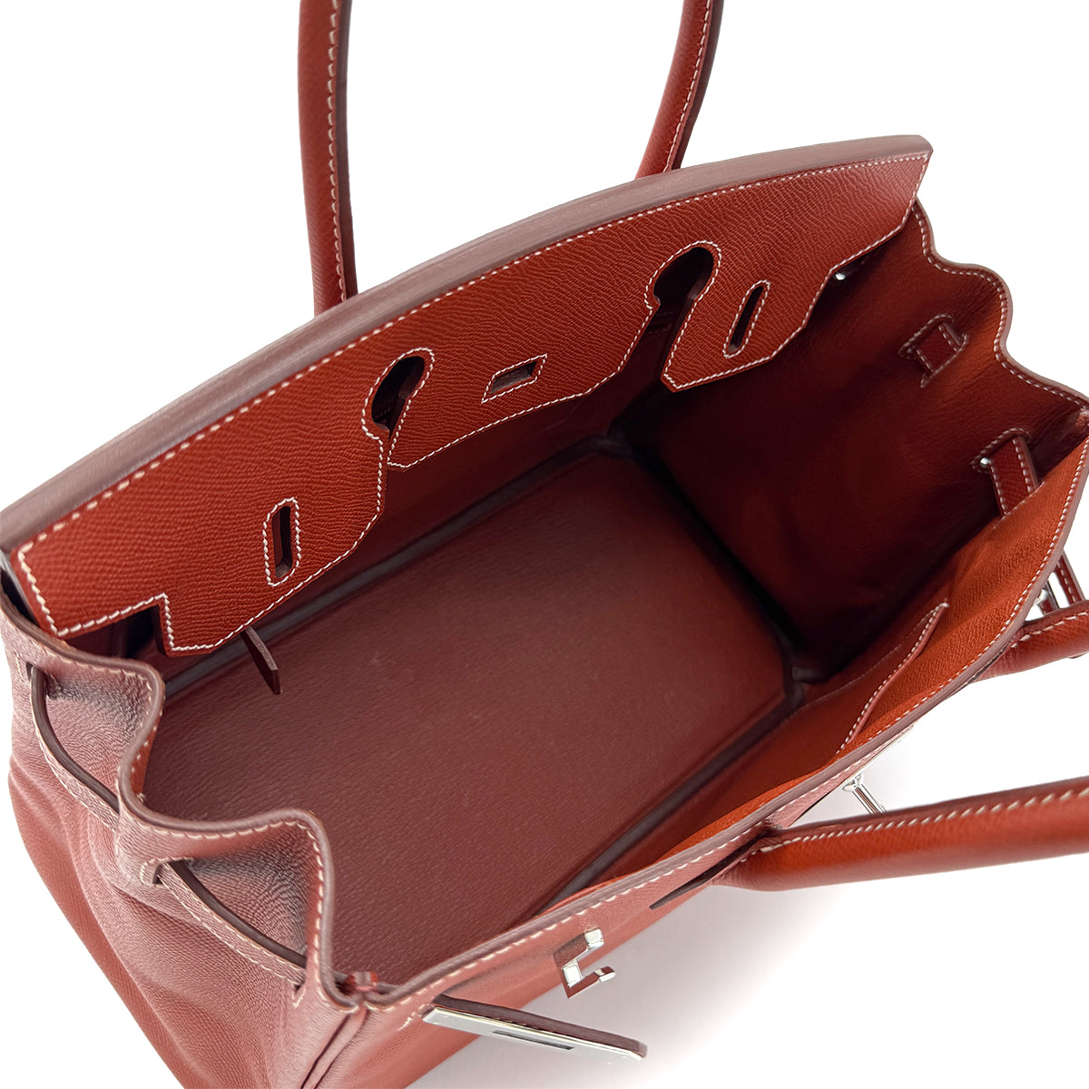 HERMES BIRKIN 30 SANGUINE EPSOM HAND BAG ▢N SHW 90280698