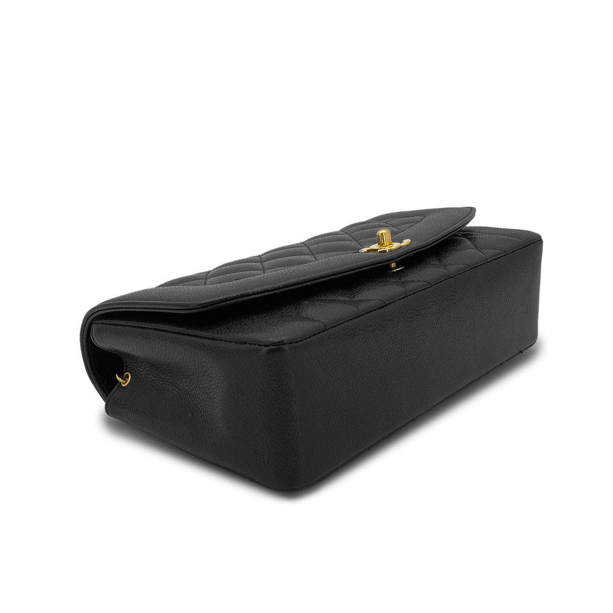 CHANEL VINTAGE DIANA MEDIUM CHAIN SHOULDER BAG BLACK CAVIAR SKIN 90280719