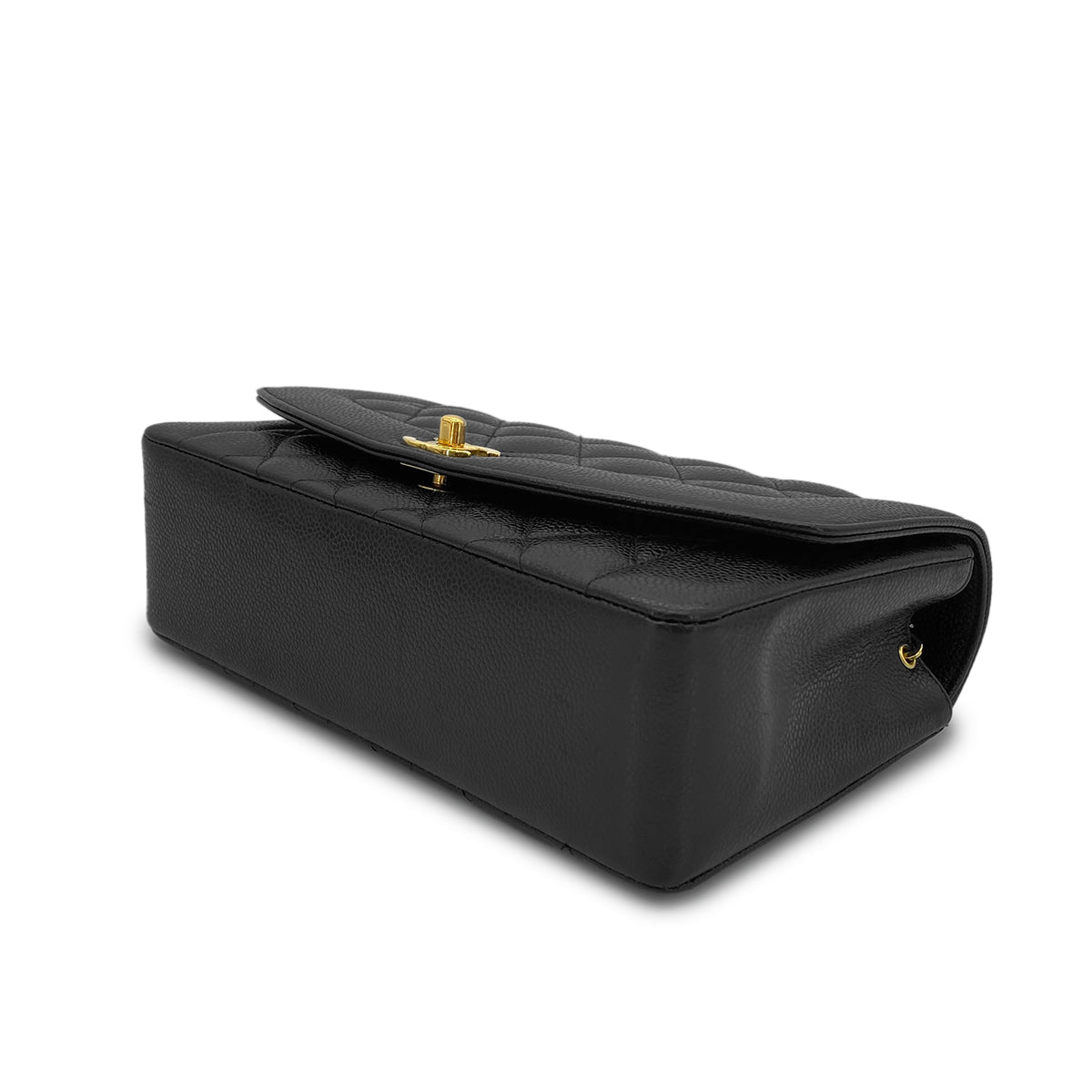 CHANEL VINTAGE DIANA MEDIUM CHAIN SHOULDER BAG BLACK CAVIAR SKIN 90280719