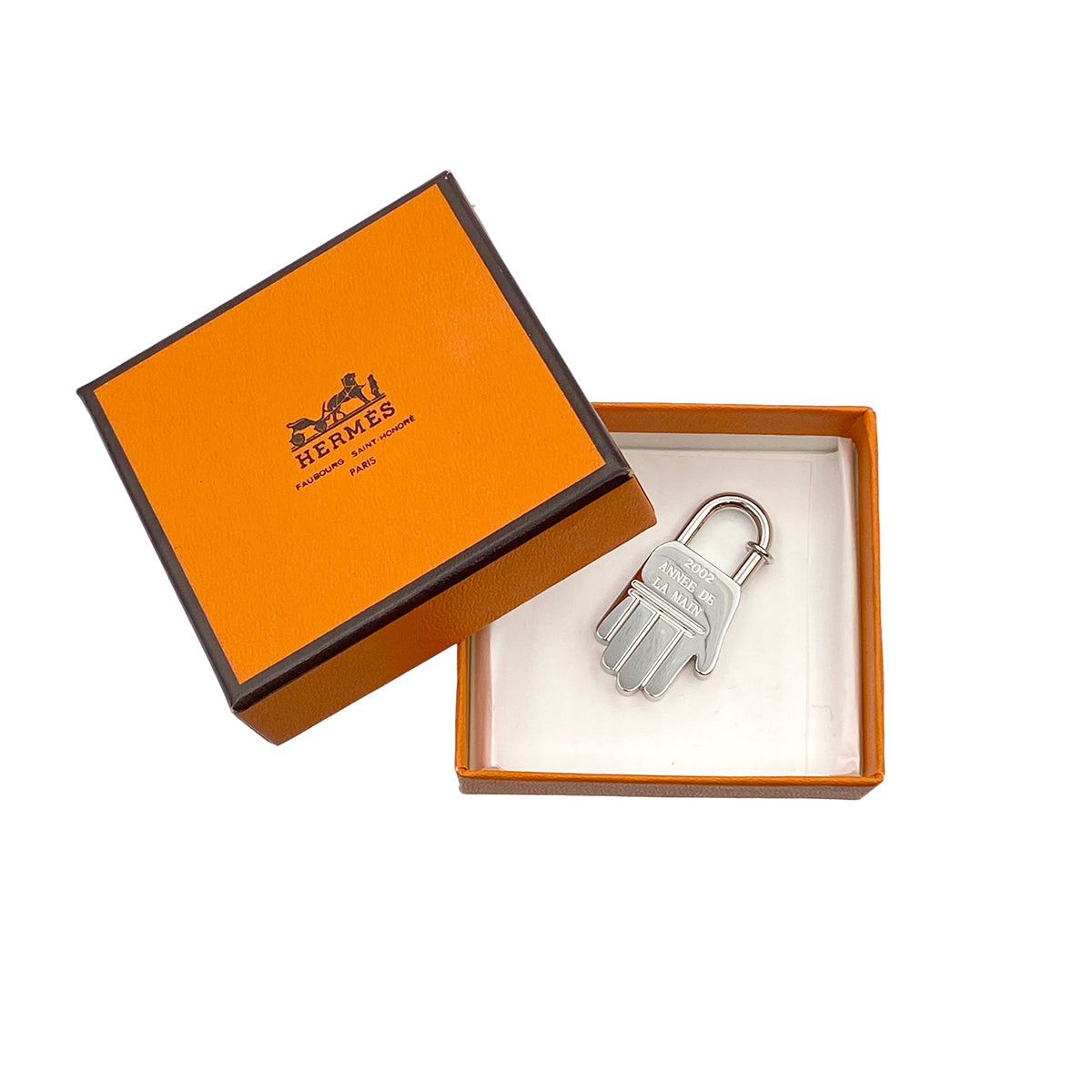 HERMES CADENA CHARM LA MAIN HAND 2002 SILVER ACCESSORY 90281180