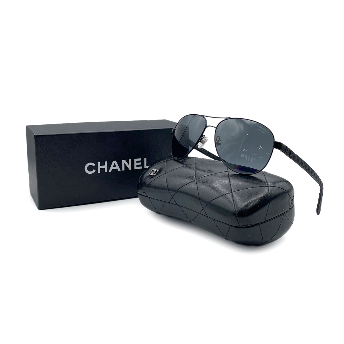 CHANEL VINTAGE SUNGLASSES COCOMARK BLACK EYEWEAR 90281210