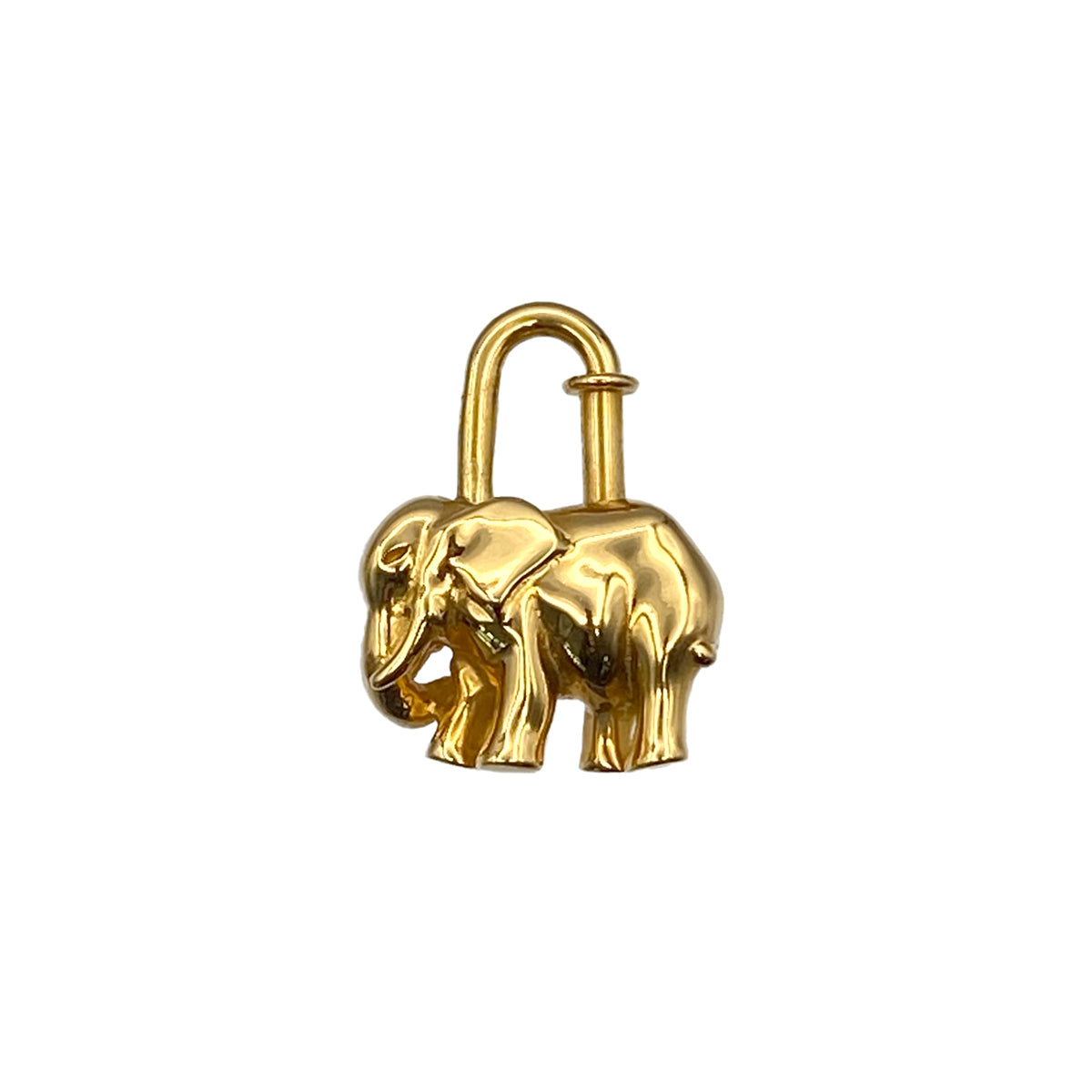 HERMES CADENA CHARM EXOTISME ELEPHANT 1988 GOLD ACCESSORY 90281229