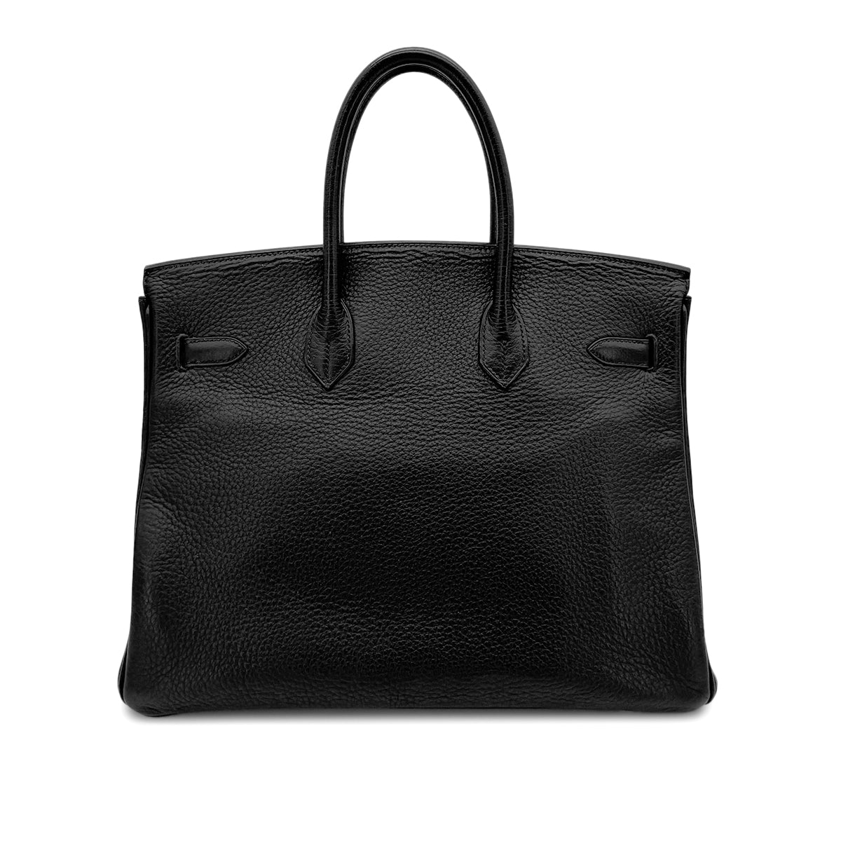 HERMES BIRKIN 35 BLACK TAURILLON CLEMENCE HAND BAG ▢H GHW 90281231