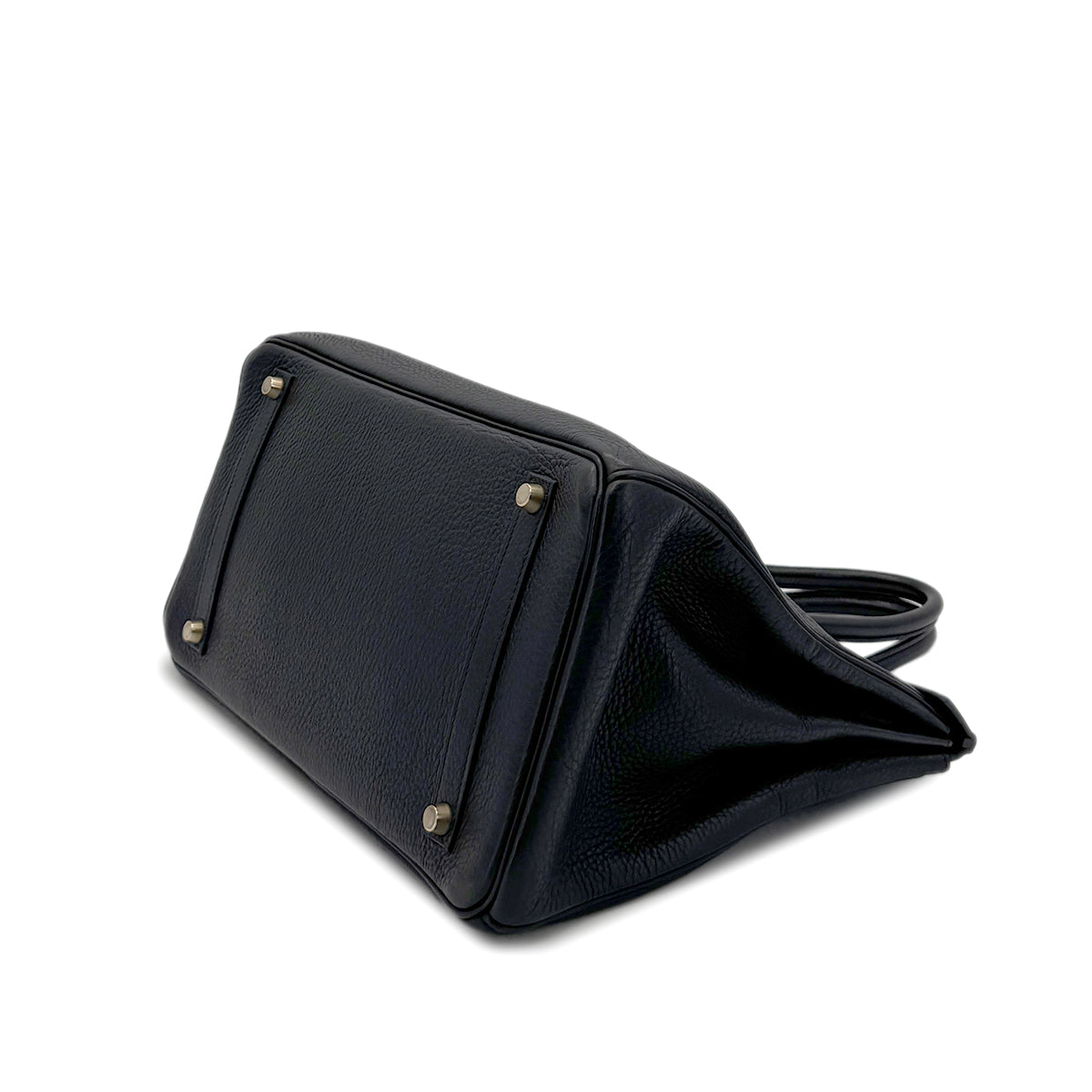 HERMES BIRKIN 35 BLACK TAURILLON CLEMENCE HAND BAG ▢H GHW 90281231