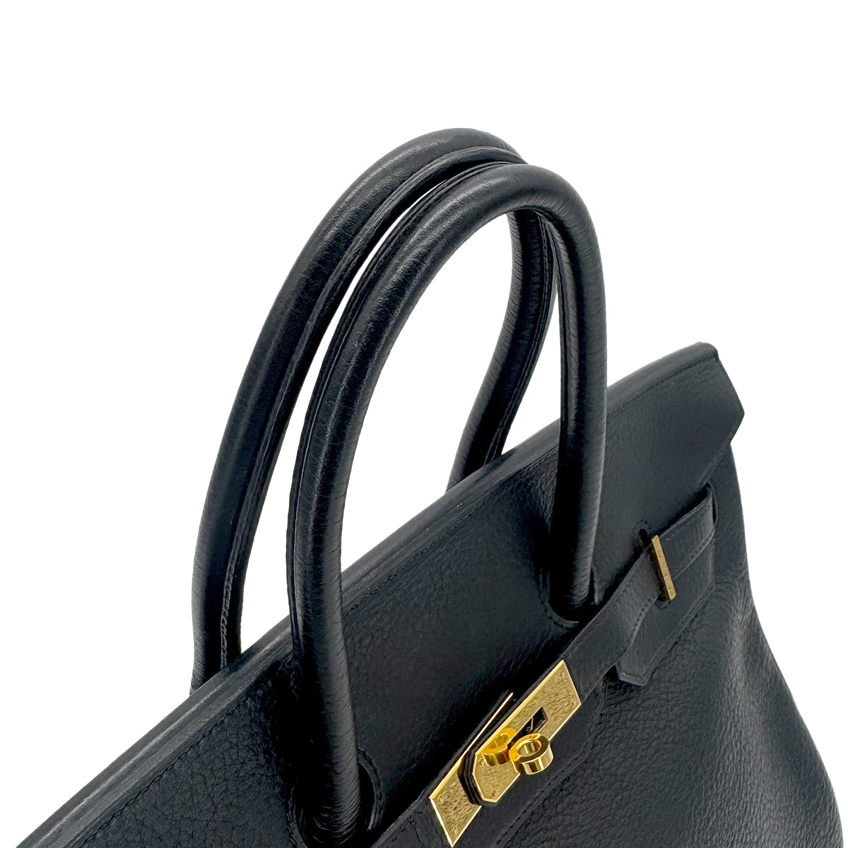 HERMES BIRKIN 35 BLACK TAURILLON CLEMENCE HAND BAG ▢H GHW 90281231