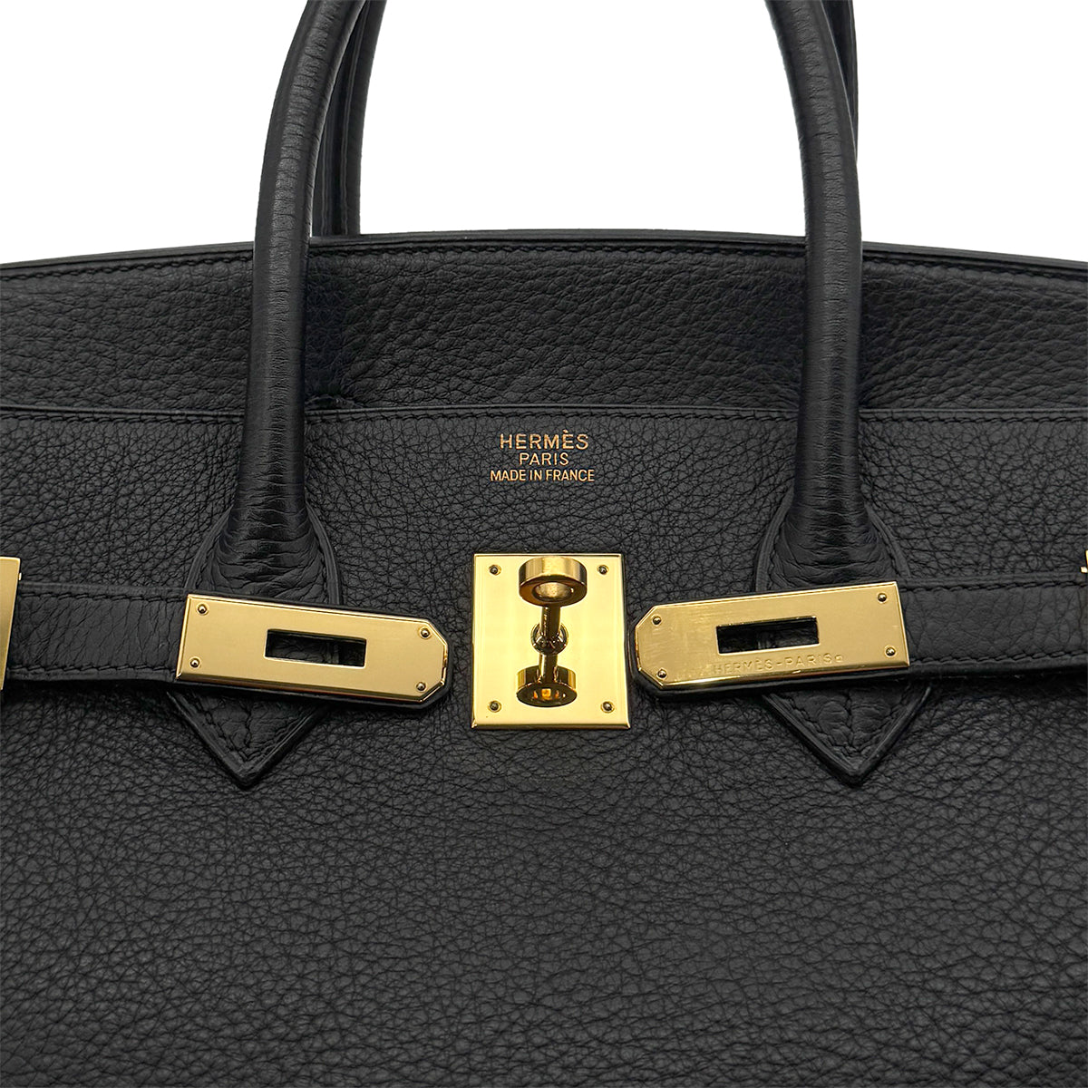 HERMES BIRKIN 35 BLACK TAURILLON CLEMENCE HAND BAG ▢H GHW 90281231