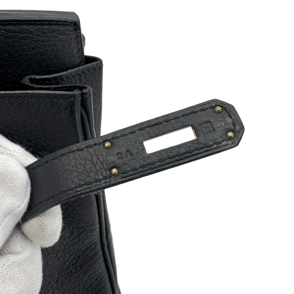 HERMES BIRKIN 35 BLACK TAURILLON CLEMENCE HAND BAG ▢H GHW 90281231