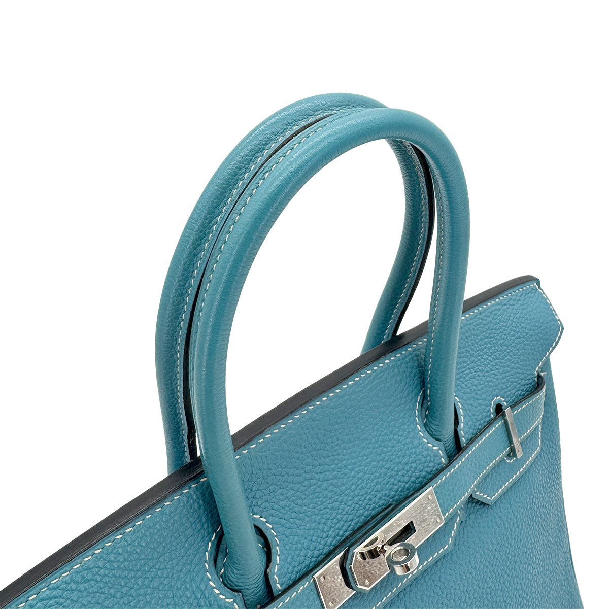 HERMES BIRKIN 30 BLEU JEAN TOGO HAND BAG □I SHW 90281235