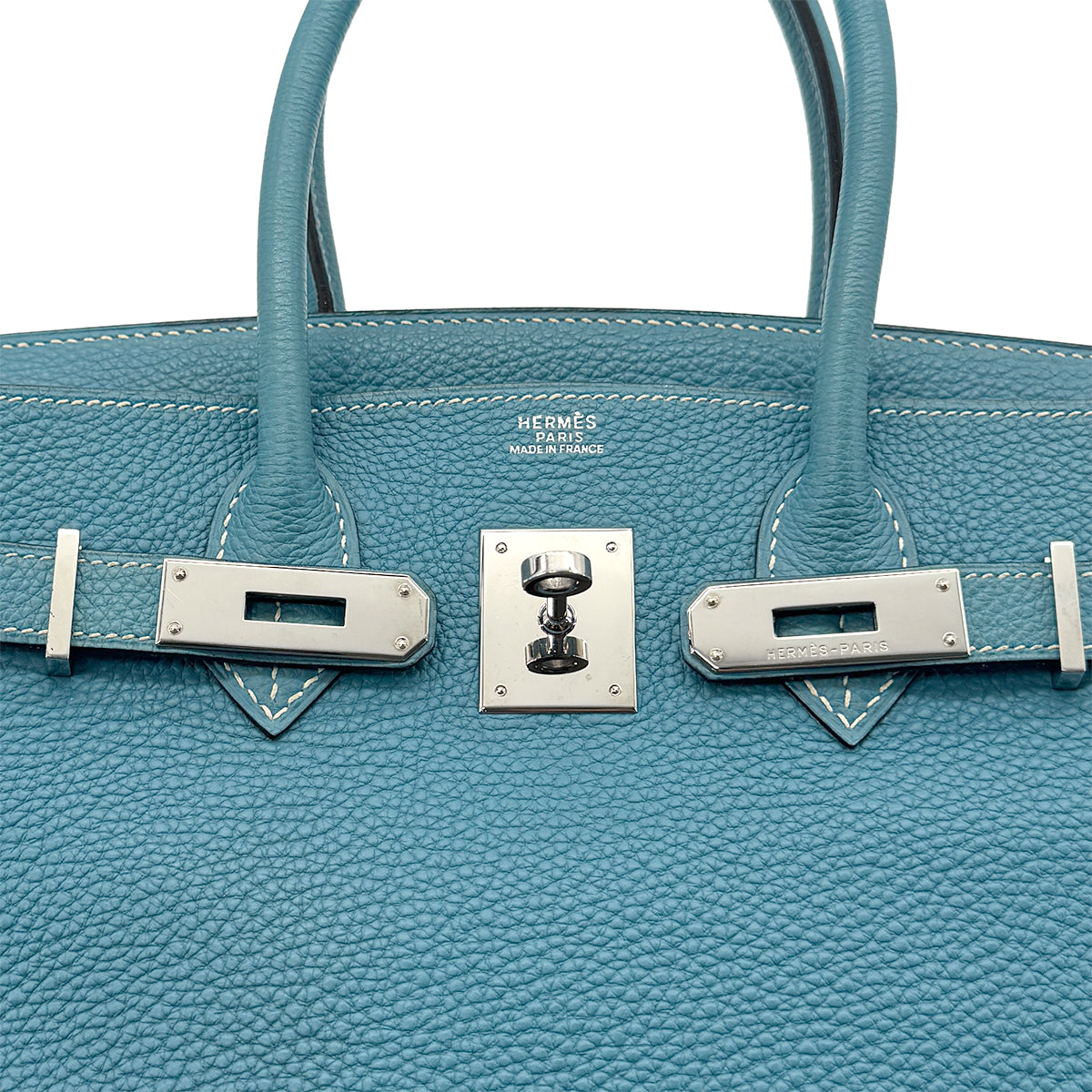 HERMES BIRKIN 30 BLEU JEAN TOGO HAND BAG □I SHW 90281235