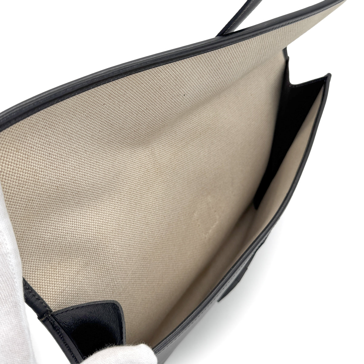 HERMES JIGE GM BLACK BOXCALF CLUTCH BAG 〇Z 90281239