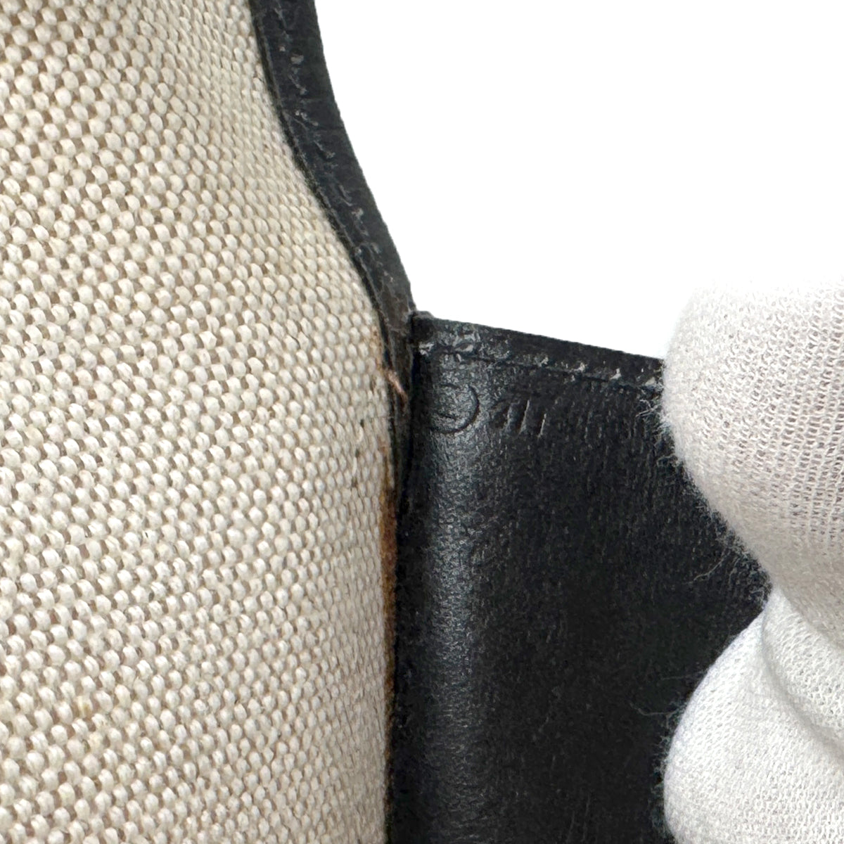 HERMES JIGE GM BLACK BOXCALF CLUTCH BAG 〇Z 90281239