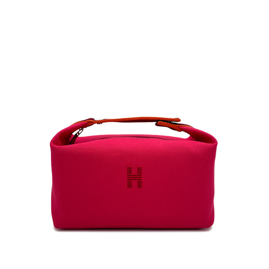 HERMES BRIDE A BRAC GM HIBISCUS TOILE H POUCH HAND BAG 90281246