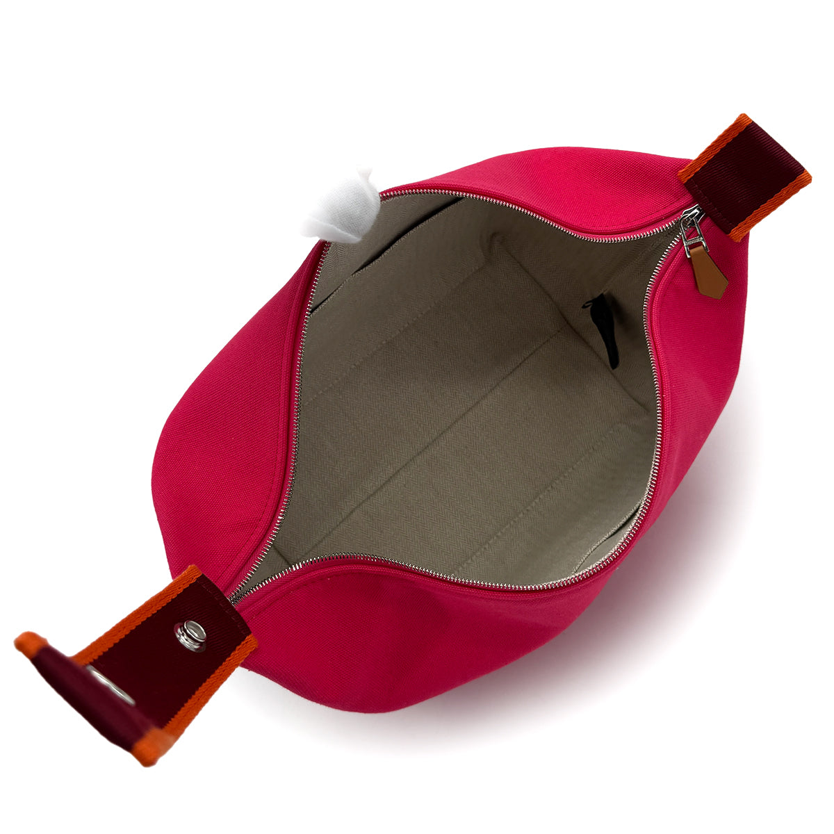 HERMES BRIDE A BRAC GM HIBISCUS TOILE H POUCH HAND BAG 90281246