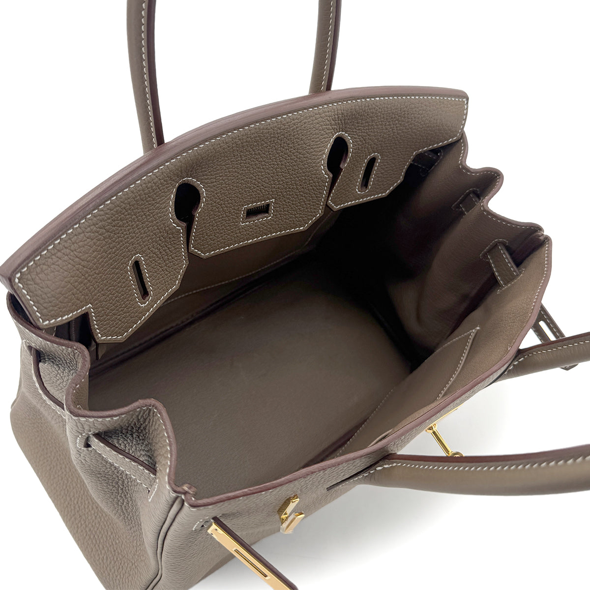 HERMES BIRKIN 30 ETOUPE TOGO HAND BAG Z GHW 90281252