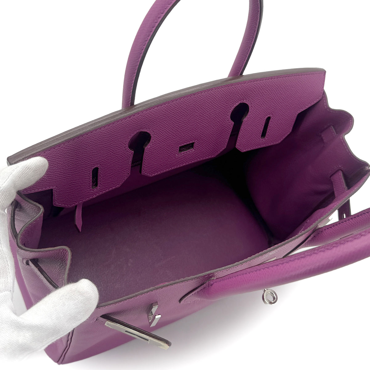 HERMES BIRKIN 30 CYCLAMEN VEAU EPSOM HAND BAG □K SHW 90281253