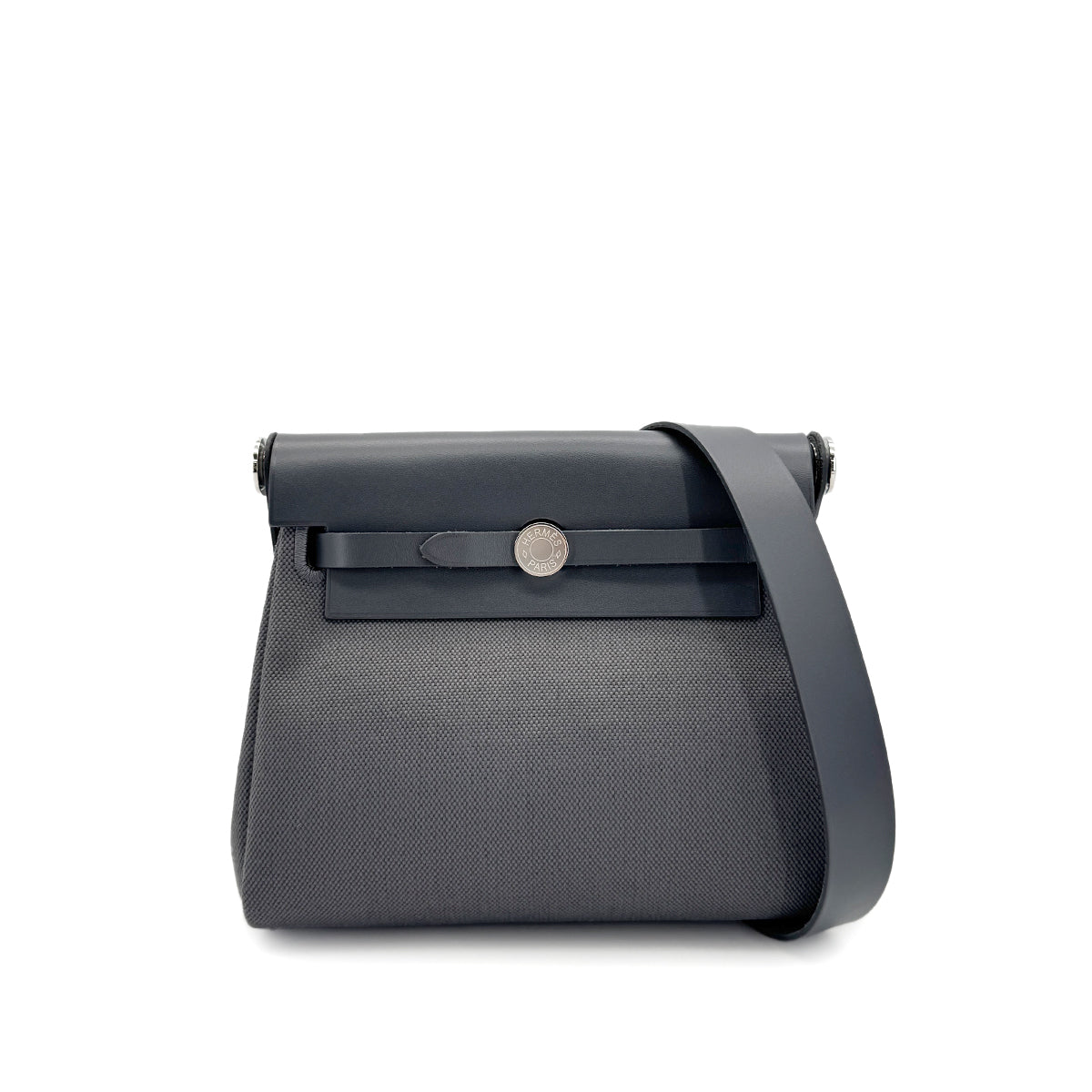 HERMES HERBAG ZIP MINI ARDOISE TOILE MILITAIRE VACHE HUNTER W 90281262