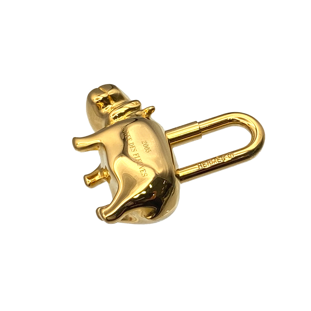 HERMES CADENA CHARM GRAND FLEUVE 2005 GOLD ACCESSORY 90281265