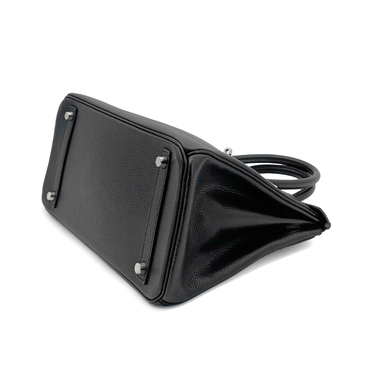 HERMES BIRKIN 30 BLACK VACHE LIEGEE HAND BAG □I SHW 90281406