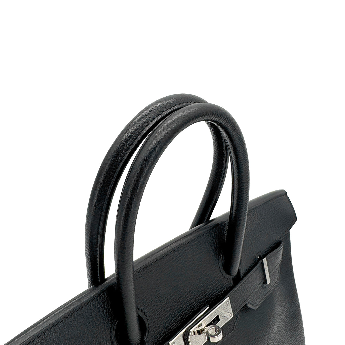 HERMES BIRKIN 30 BLACK VACHE LIEGEE HAND BAG □I SHW 90281406